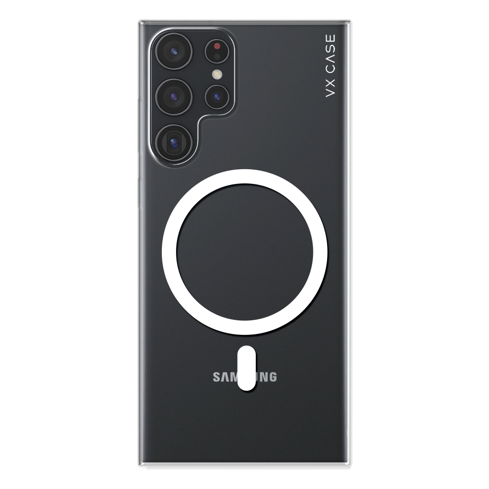 Capa MagSafe para Galaxy S22 Ultra Transparente - Silicone Rígida