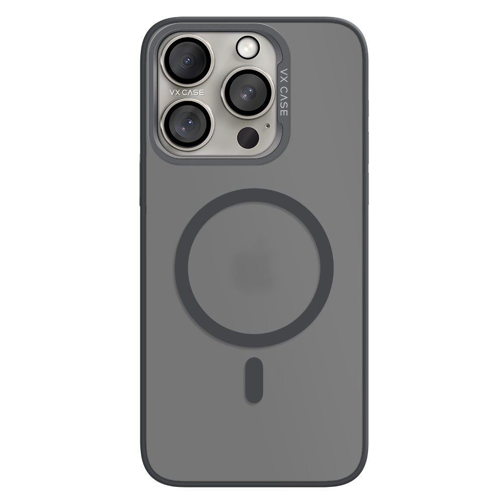 Capa Magsafe para iPhone 15 Pro Graffiti com Fundo Fosco - Titanium