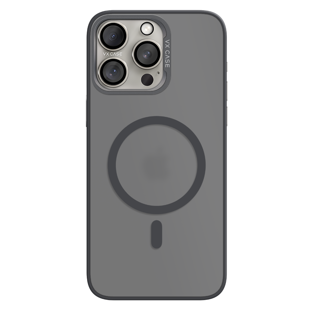 Capa Magsafe para iPhone 15 Pro Max Graffiti com Fundo Fosco - Titanium