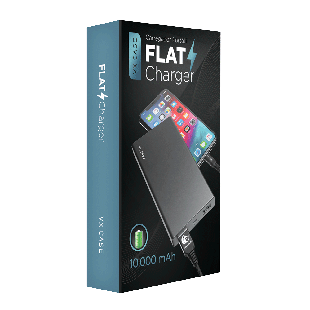 Bateria Externa VX Case Flat Charger 10.000mAh - VX Case