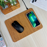 Charging Mouse pad em Bamboo Revo 16 - Marrom - VX Case