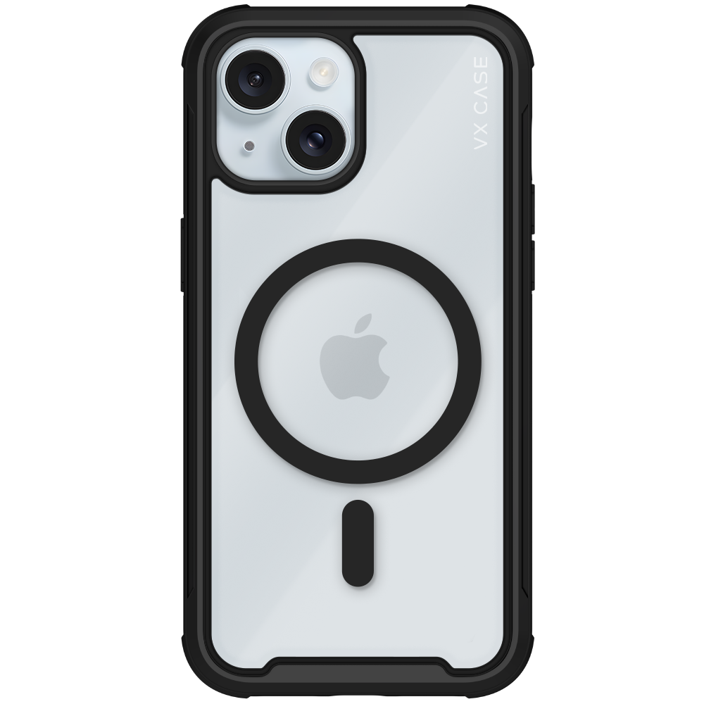 Capa Magsafe para iPhone 15 Transparente com Borda Preta - Shield Cover II
