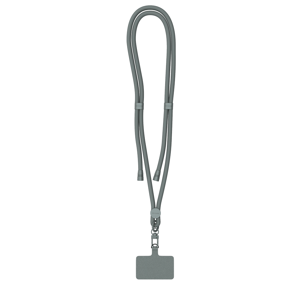 Cordão de Pescoço para Celular com Alça Ajustável - Cinza