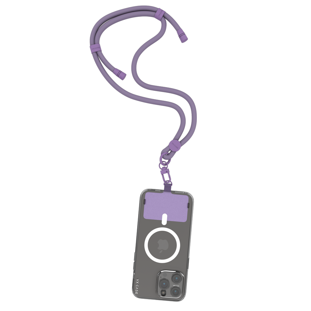 Cordão de Pescoço para Celular com Alça Ajustável - Lilás