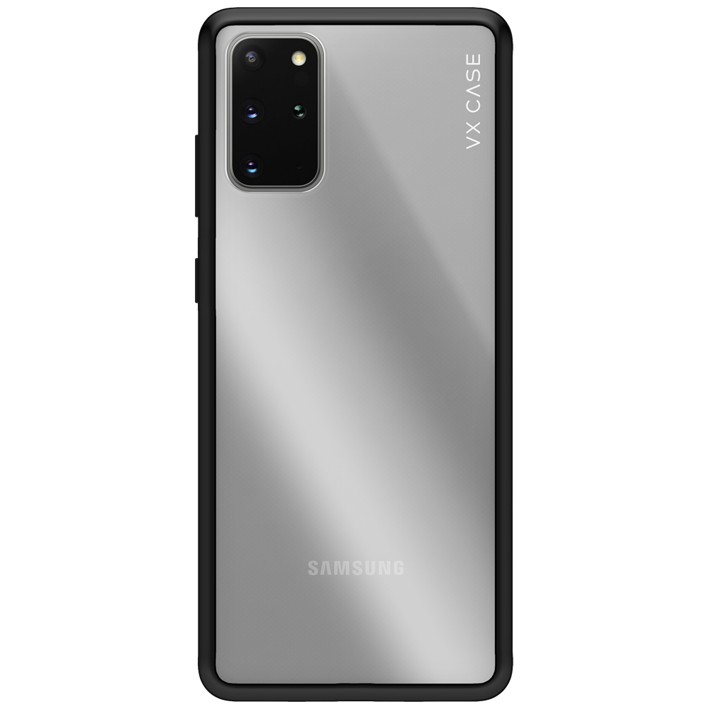 Capinha de Celular transparente com borda preta VX Case para Samsung Galaxy S20 Plus