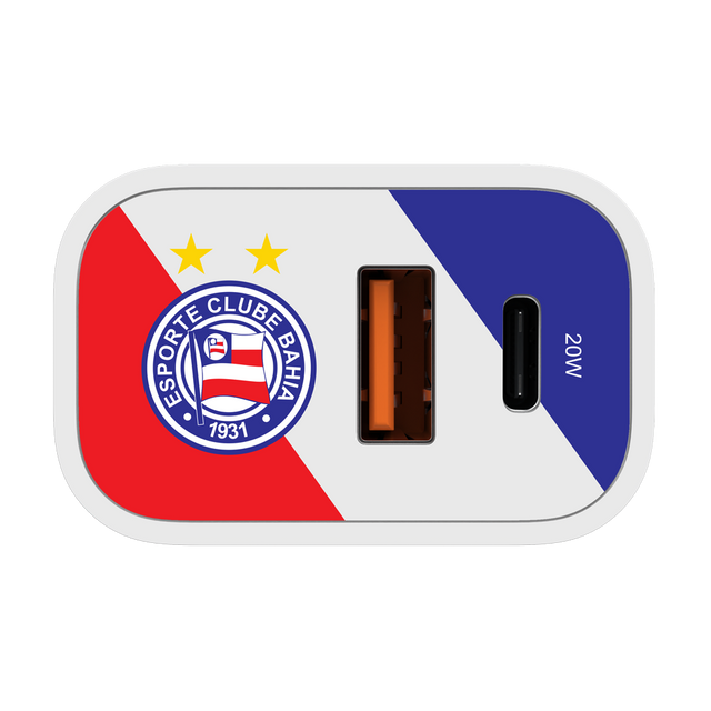 Carregador Turbo 1 USB 1 Tipo-C 20W Branco - Bahia 2025
