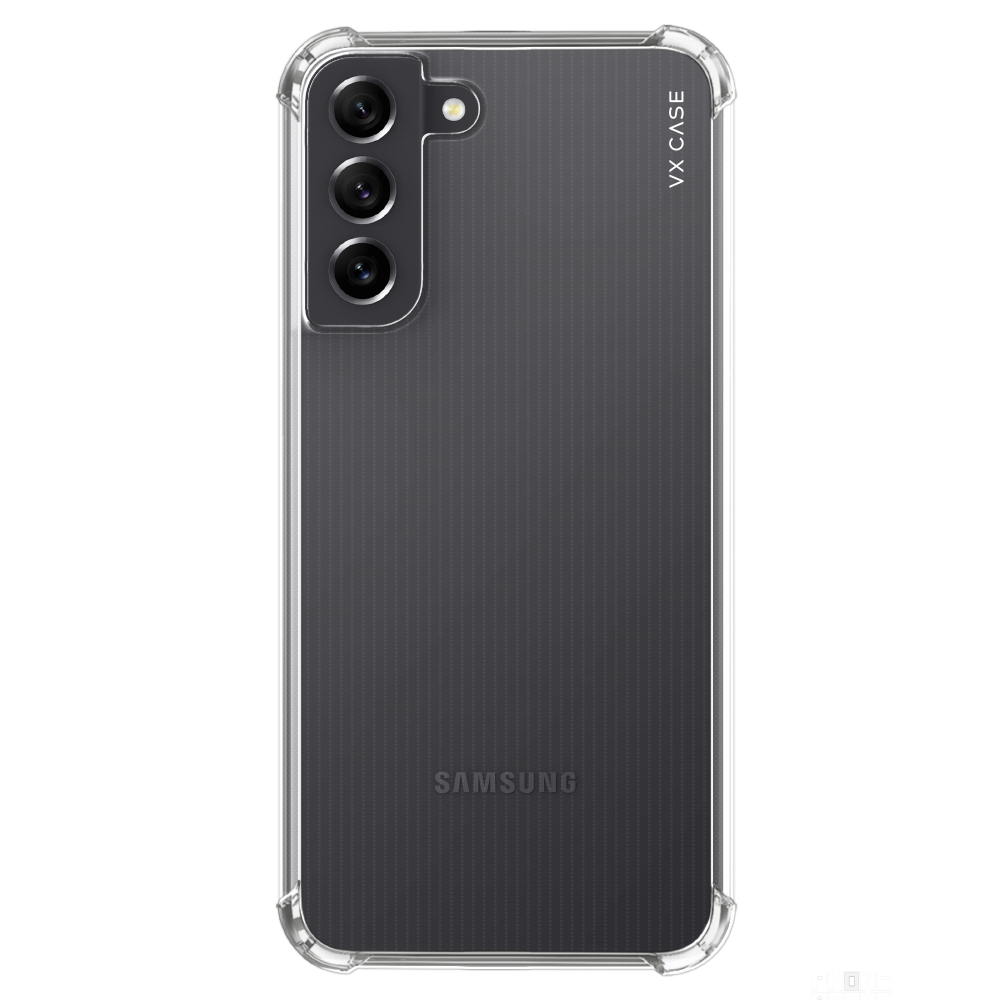 Capinha de Celular de silicone rígido preta VX Case para Samsung Galaxy S21 FE
