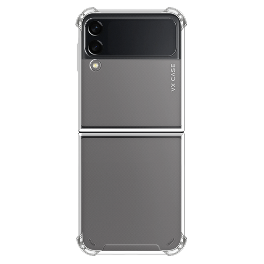 Capinha de Celular de silicone rígido transparente VX Case para Samsung Galaxy Z Flip 3
