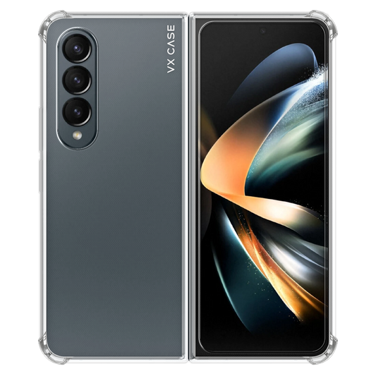 Capinha de Celular de silicone rígido transparente VX Case para Samsung Galaxy Z Fold 4