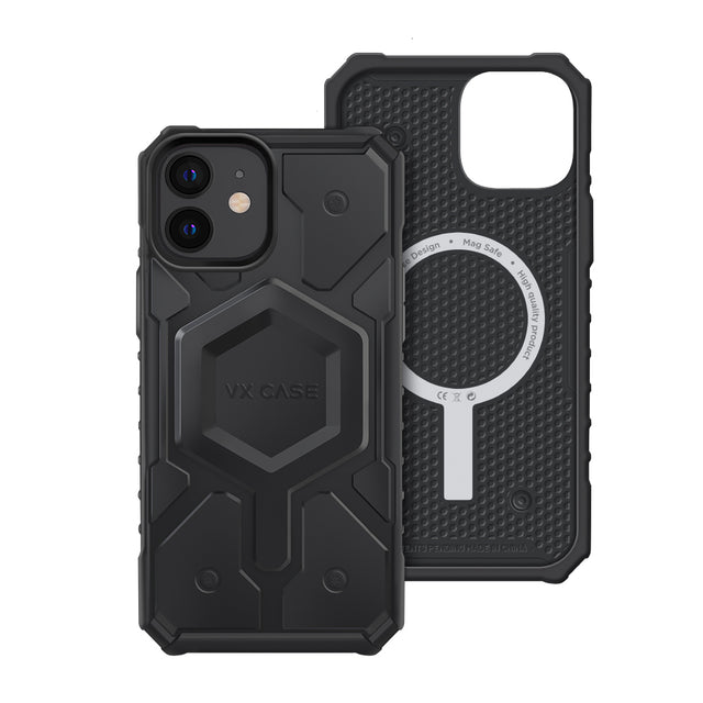 Capinha de Celular Defender preta com MagSafe VX Case para iPhone 12 Pro