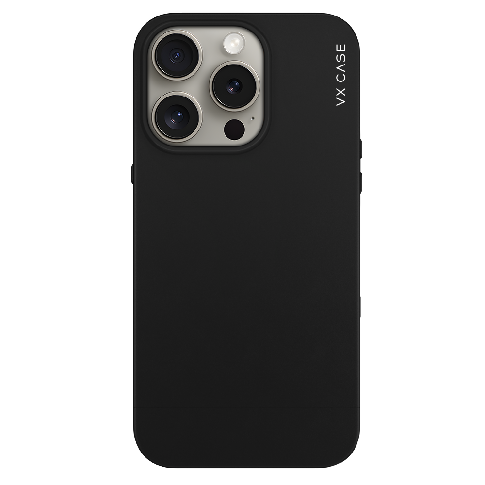 Capa Emborrachada VX Case iPhone 15 Pro Max - Preta Fosca
