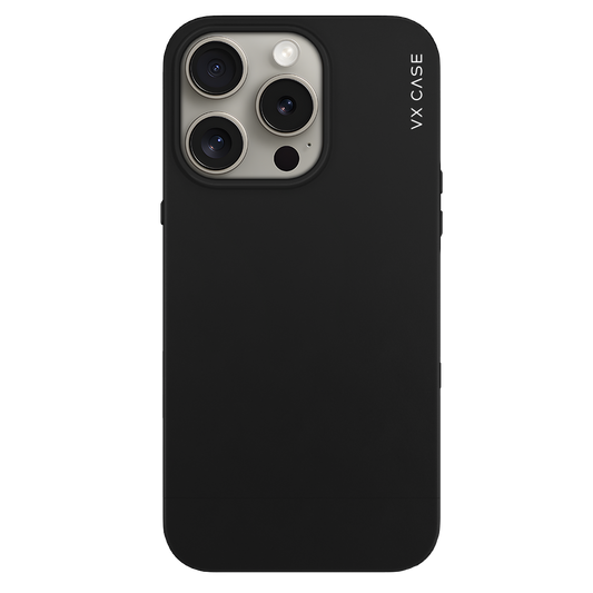 Capinha de Celular emborrachada preta fosca VX Case para iPhone 15 Pro Max