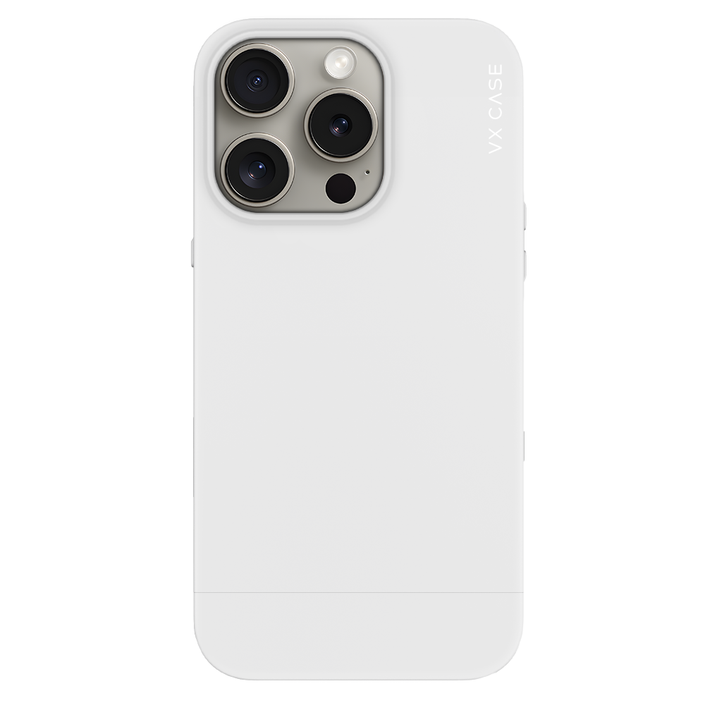 Capinha de Celular envernizada branca VX Case para iPhone 15 Pro Max