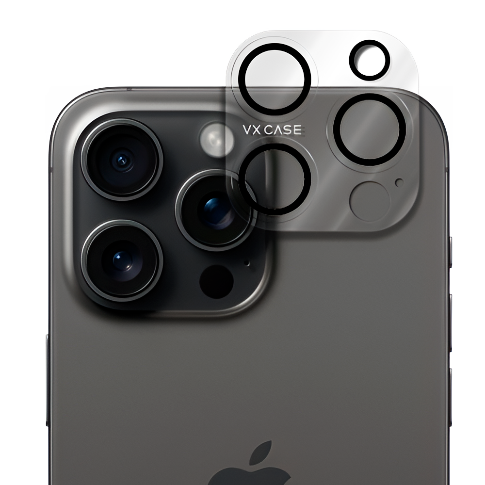 Película de câmera Premium transparente VX Case para iPhone 15 Pro e Pro Max