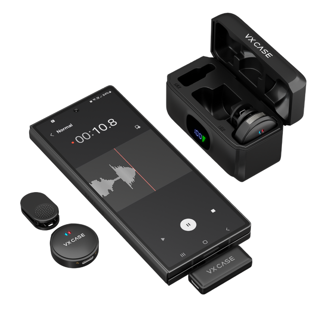 Microfone de Lapela Sem Fio com Fixação Magnética USB-C - Mag Clip