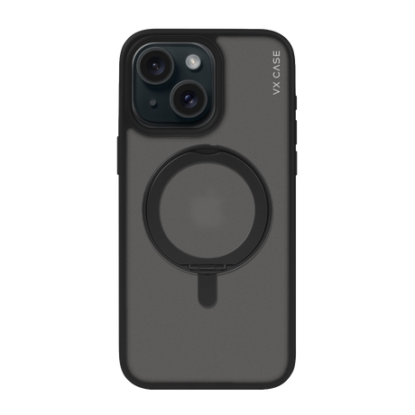 Capa com Suporte Aro Magsafe para iPhone 15 - Preta - KickStand