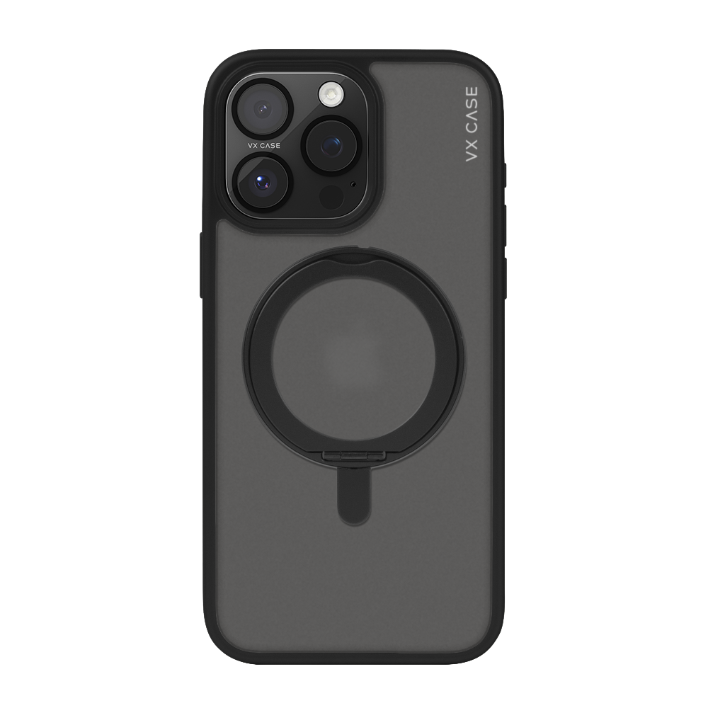 Capa com Suporte Aro Magsafe para iPhone 15 Pro - Preta - KickStand