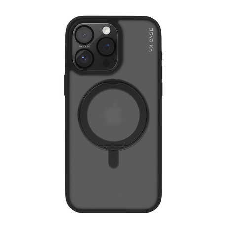 Capa com Suporte Aro Magsafe para iPhone 15 Pro Max - Preta - KickStand