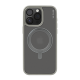 Capa com Suporte Aro Magsafe para iPhone 15 Pro Max - Titânio Natural - KickStand