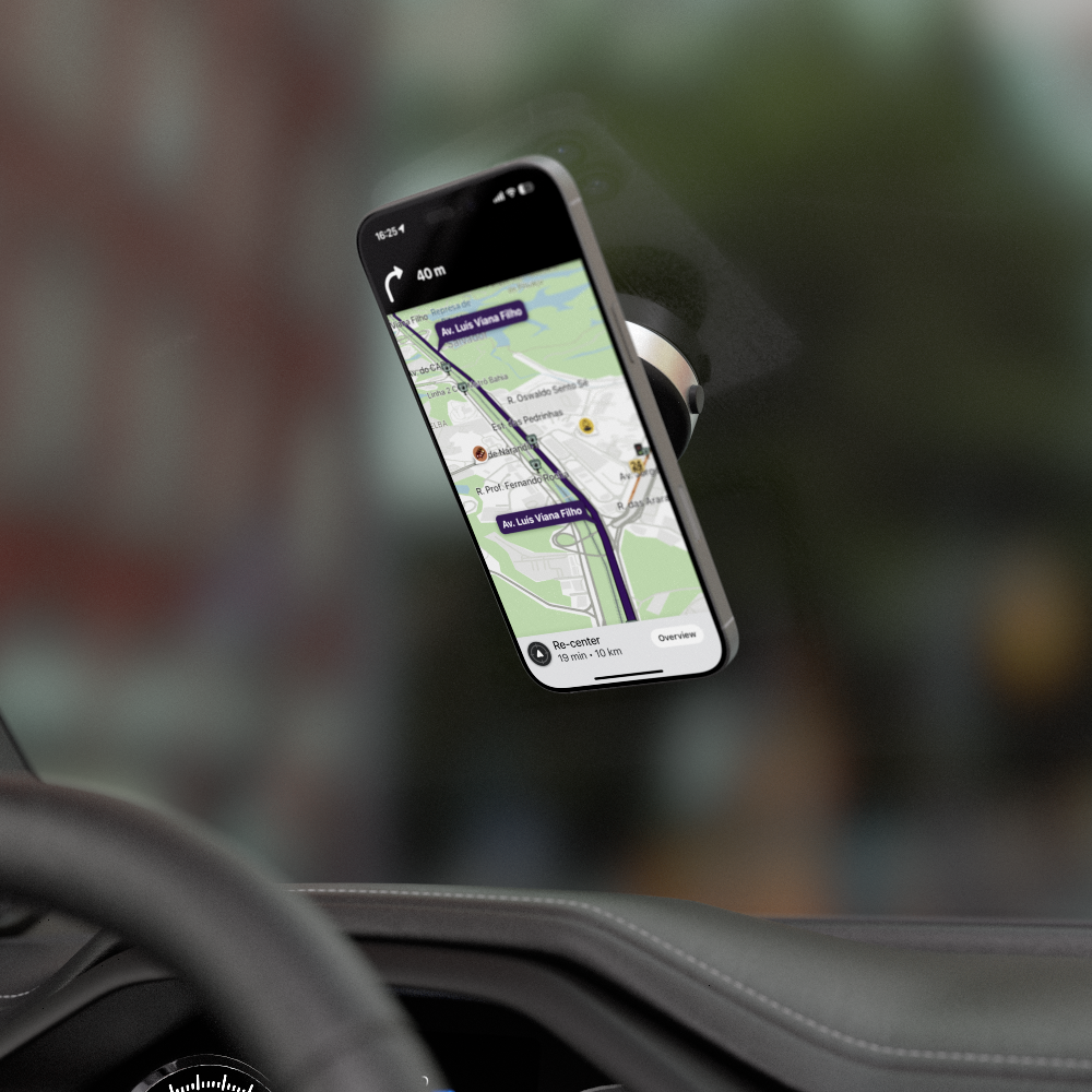 Suporte MagSafe Automático com Ventosa de Sucção à Vácuo