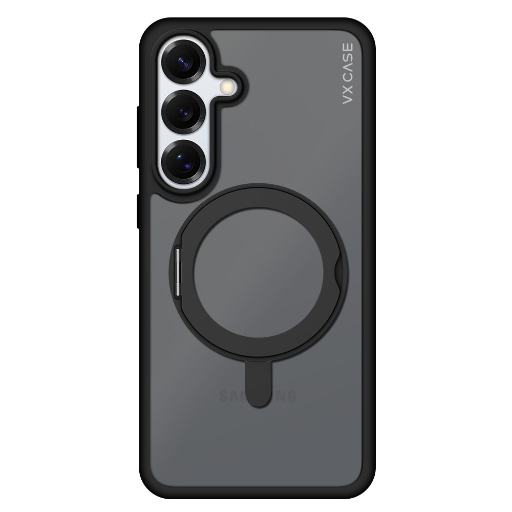 Capinha de Celular KickStand preta com MagSafe VX Case para Samsung Galaxy S25 Plus