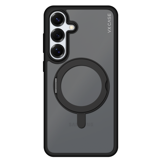 Capinha de Celular KickStand preta com MagSafe VX Case para Samsung Galaxy S25 Plus