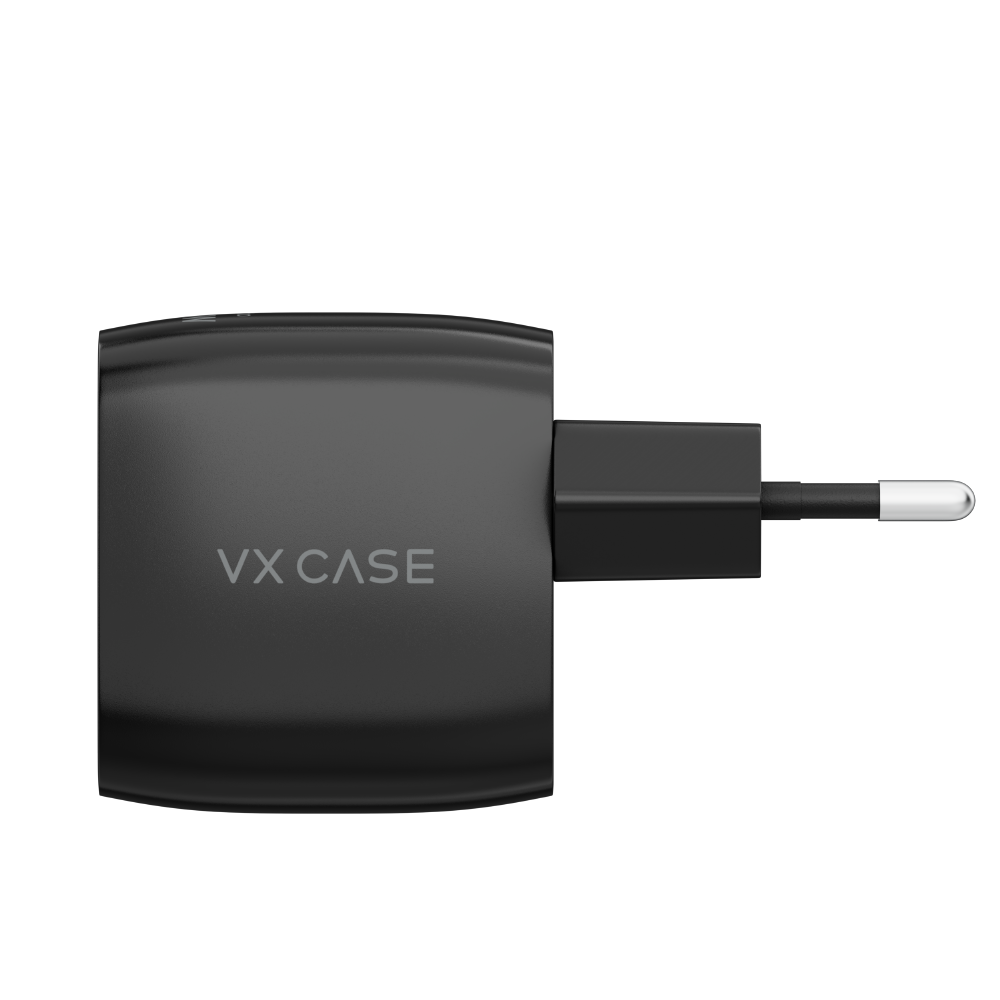 Carregador Turbo PD 30W com 2 portas USB e Type C - Mini Boost