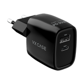 Carregador Turbo PD 30W com 2 portas USB e Type C - Mini Boost