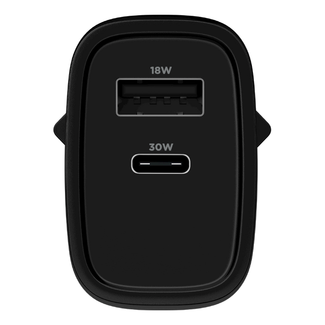 Carregador Turbo PD 30W com 2 portas USB e Type C - Mini Boost