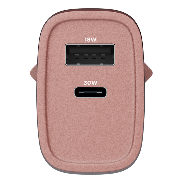 Carregador Turbo PD 30W com 2 portas USB e Type C - Mini Boost