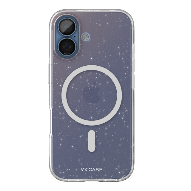 Capa Dark Glitter Magsafe VX Case iPhone 17 - Preto Translúcido