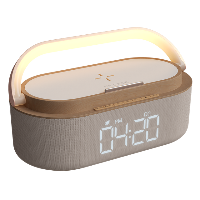 Clock Charger Pro 15W VX Case - Bege e Rosé Gold