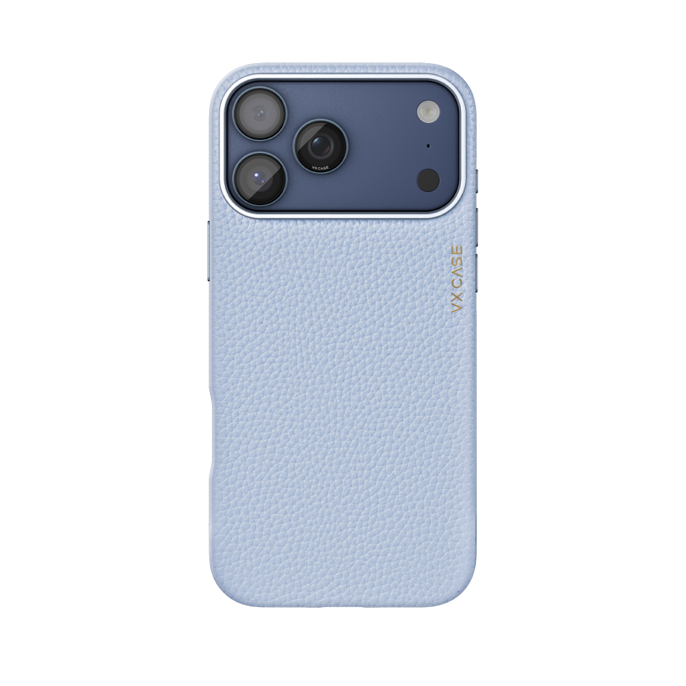 Capa Leather Collection MagSafe VX Case para iPhone 17 Pro Max - Azul Claro