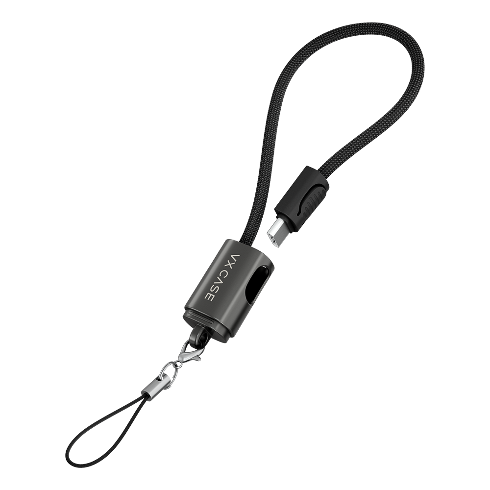 29190 - Mini Strap de Cabo USB-C Lightning 20cm - Dark Grey - 03