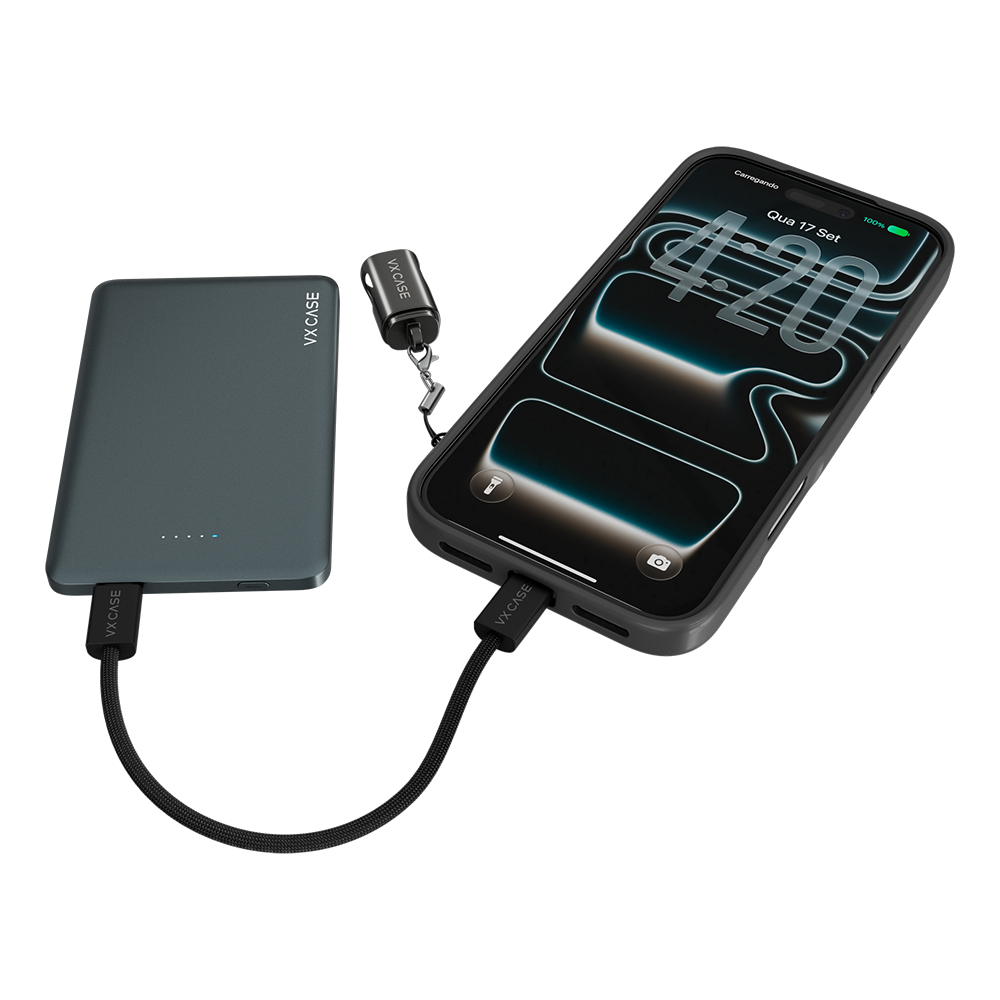 29190 - Mini Strap de Cabo USB-C Lightning 20cm - Dark Grey - 04