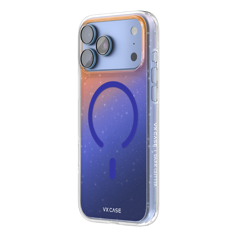 29265 - Capa Dark Glitter Magsafe VX Case iPhone 18 Pro Max - Light Blue Perspectiva