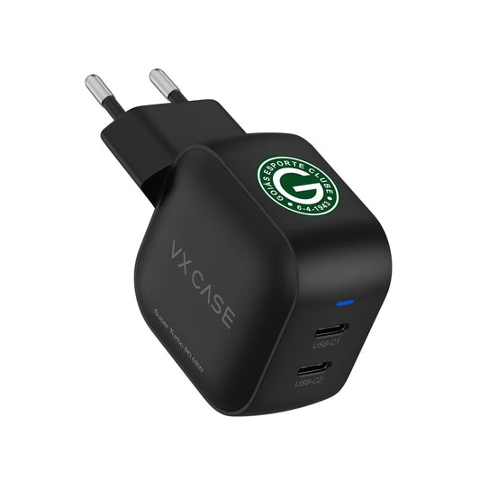 Adaptador de carga edição Goiás Esporte Clube 48W com 2 portas USB-C 