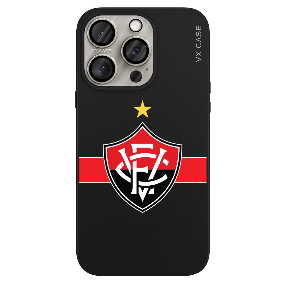 Capa iPhone 15 Pro Max Preta Fosca - Vitória de Coração