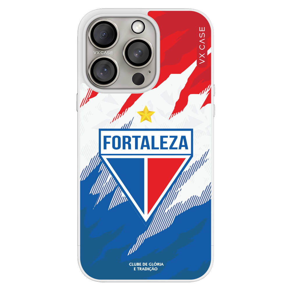 Capa iPhone 15 Pro Max Branca - Fortaleza Gloria e Tradição