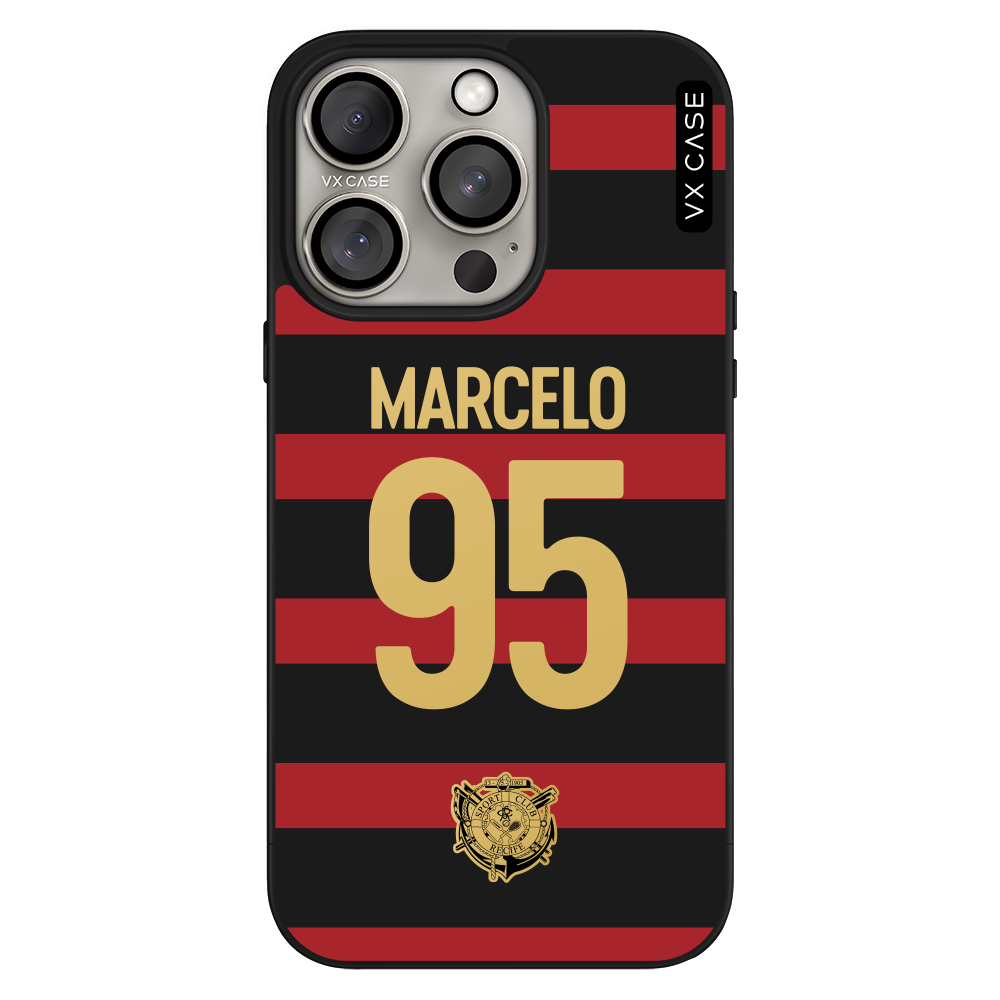 Capa iPhone 15 Pro Max Preta Fosca - Sport Recife Retro