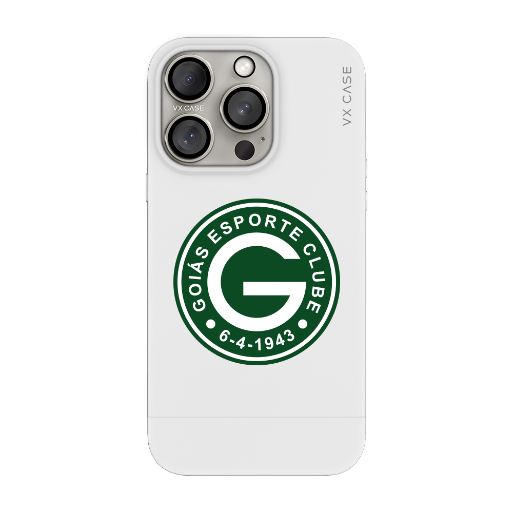Capa iPhone 15 Pro Max Branca - Goiás Esporte Clube