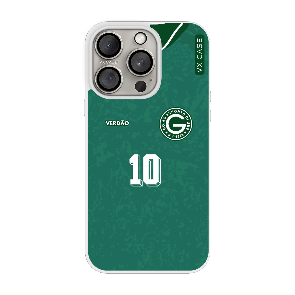 Capa iPhone 15 Pro Max Branca - Camisa Goias 2024
