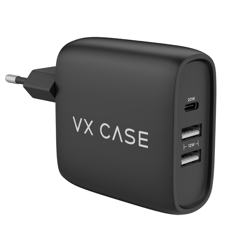 Adaptador de Carga Turbo 2 USB + 1 Tipo-C PD 32W