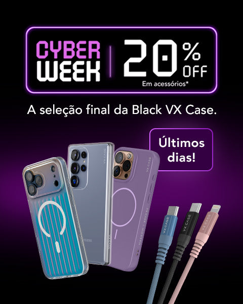 Black Friday VX Case 2025 – Black November até 60% OFF em carregadores, powerbanks e diversos acessórios para celular.