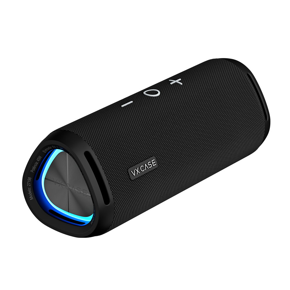 Caixa de som Hurricane Pro VX Case preta com LED