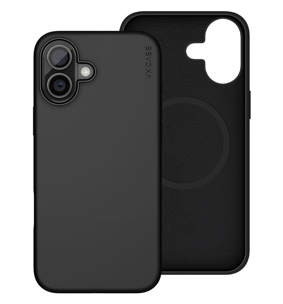 Capinha de Celular Smooth preta com MagSafe VX Case para iPhone 16 Plus