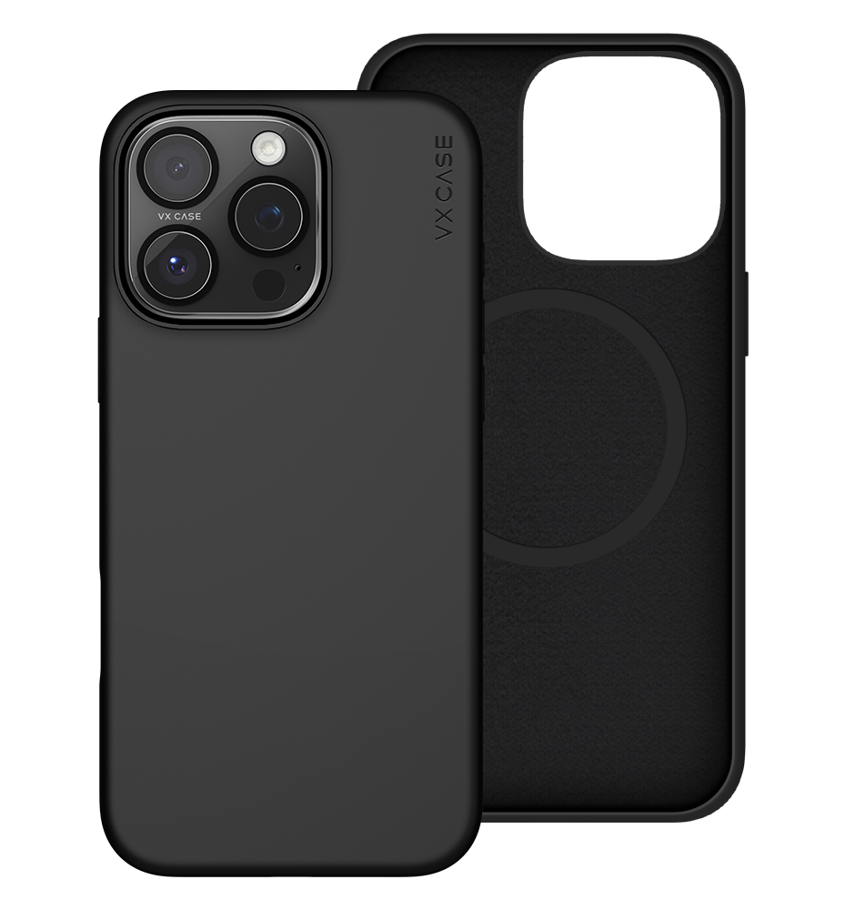 Capinha de Celular Smooth preta com MagSafe VX Case para iPhone 16 Pro
