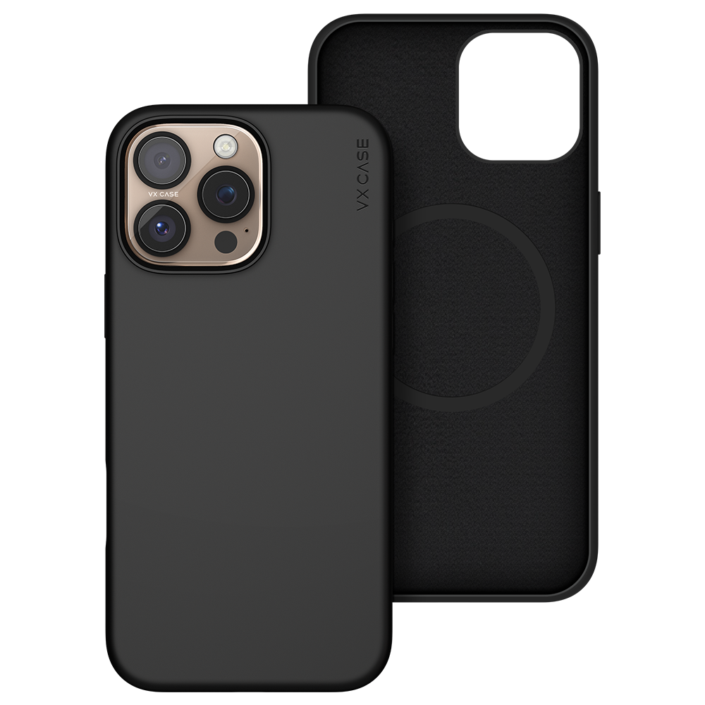 Capinha de Celular Smooth preta com MagSafe interno VX Case para iPhone 16 Pro Max