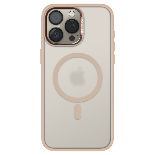 Capinha de Celular Titanium rose gold com MagSafe e fundo fosco VX Case para iPhone 16 Pro Max
