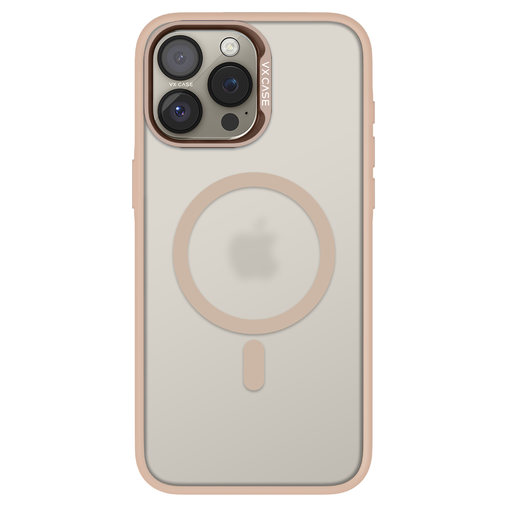 Capinha de Celular Titanium rose gold com MagSafe e fundo fosco VX Case para iPhone 16 Pro